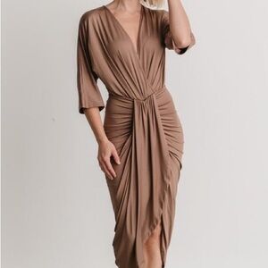 Baltic Born Mimi Midi Dress in Mocha